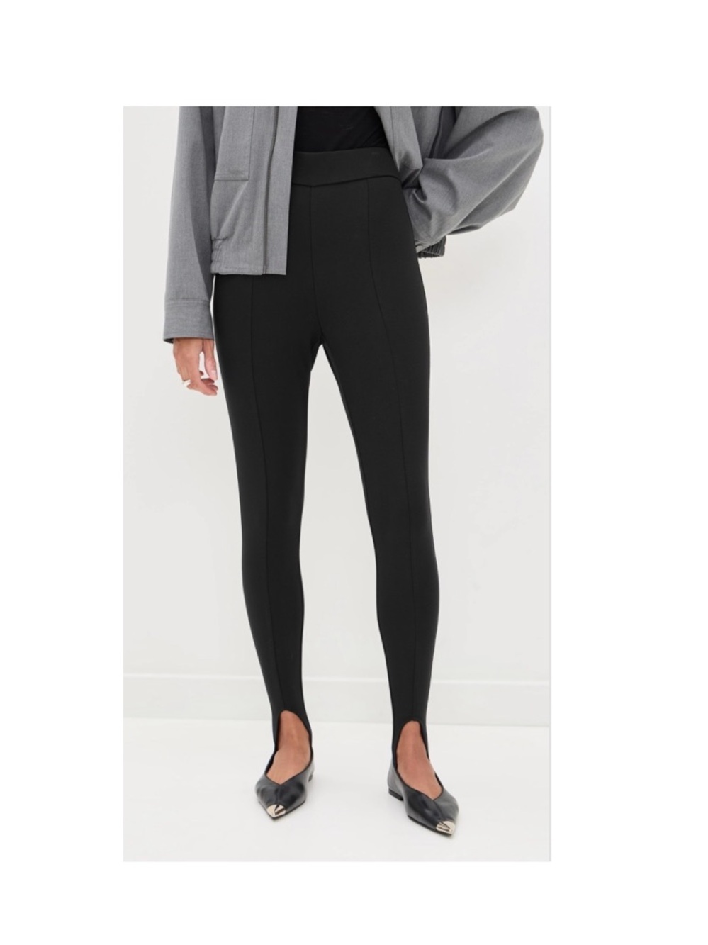 Le Bop Shopbop Sleek Black Stirrup Ponte Leggings size S Guc